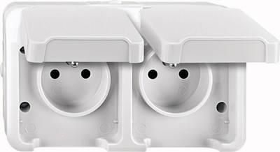 MERTEN MEG2520-8029 double socket SCHUKO light grey