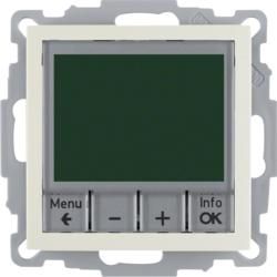 Berker 20448982 Temperature controller, normally open, with central piece, time-controlled white, glossy Berk