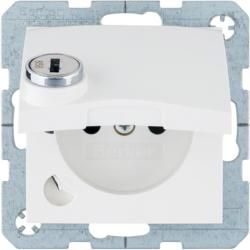 Berker 6765118989 S.1 polar white glossy socket