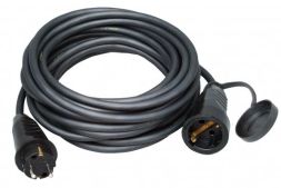 Kopp 140425040 rubber black Schuko extension 25m 3x1,5qmm