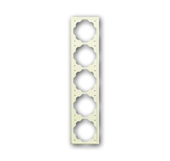 Busch-Jaeger 1725-72 cover frame, 5-way frame ivory/white