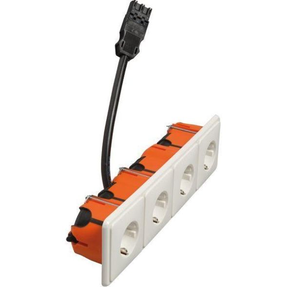 Hochköpper 76241 D 80.6614/674.02 SI WN30 LD four-way socket SCHUKO