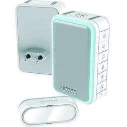 Honeywell DC315SP2L 150m 6 tones 84dB light ring white wireless chime socket set