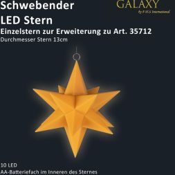 FHS 35715 LED Galaxy Star yellow 13Ø 8 yellow, RGB LED, 6/18 T