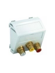 OBO Bettermann MTS-12R F RW1 3x coupling Bu-Bu 45x45mm multimedia carrier audio / video, 6105198