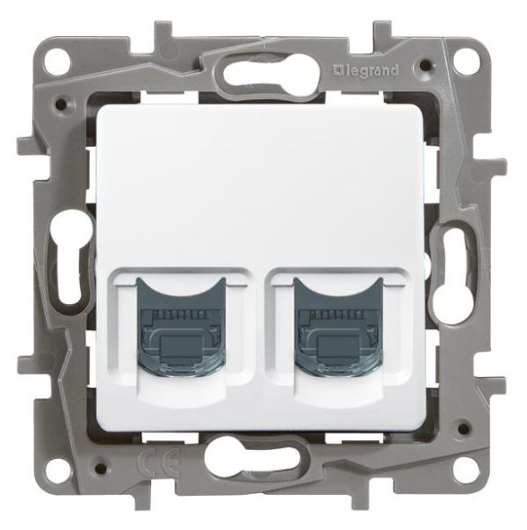 Legrand 664770 Telephone socket Niloe 2-way ultra-white white, (white)
