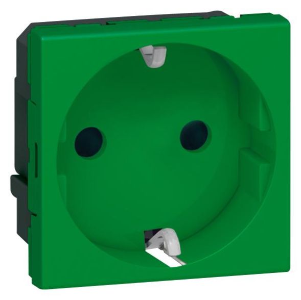 Legrand 077216 socket SCHUKO MOSAIC SL 2mod, (green)