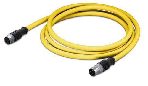 Wago 756-1505/060-005 4xAWG26, yellow, Cat.5, 0.5m data cable PUR