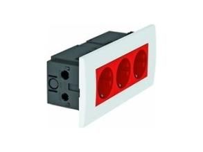 OBO Bettermann SDE-RW D0RT3 module 45 3-way 84x185x59mm socket unit, 6119413