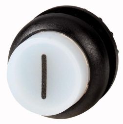 Eaton M22S-DLH-W-X1 illuminated pushbutton, raised, white I, momentary, 216982