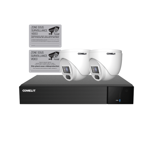 Comelit Group Germany IPTKIT4N04PPAFR 1xIPNVR004N06PA 2xIPTCAMN04F01A +ACC KIT IP