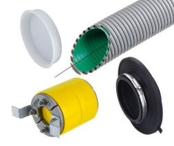 Fränkische Rohrwerke 19241110 Kabu-FESH Set Elektro 110/6 B single-utility house entry set