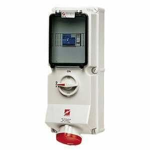 Mennekes 7318 wall socket DUO 16A 5-pole 6h 400V IP44