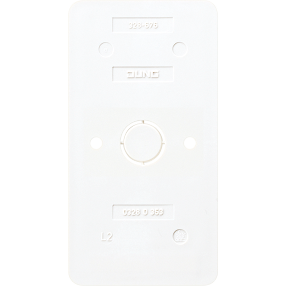 Jung 328-676WW base plates for the AP 600 series 2-way, for combination switch / socket item no.: 676 A .., 675 A .., AP 600, alpine white