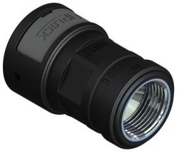 Fränkische Rohrwerke 4891392600 AFPA-48M63MB black metal internal thread metric connection fitting