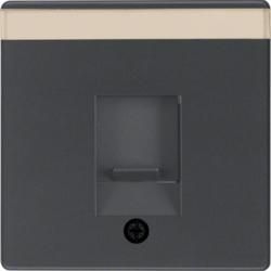 Berker 11706086 Central piece with dust protection slide and labeling field anthracite including Berker