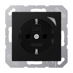 Jung BTA1521SSWM JUNG HOME SCHUKO® socket, 16 A 250 V ~, screw terminals, with function display, integrated increased contact protection, SAFETY+, thermoplastic painted