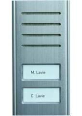 TCS ASX13002-0010 ASX 2 buttons AP EN 1 row silver audio outdoor station