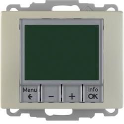 Berker 20449004 Temperature controller, normally open, with central piece, time-controlled stainless steel, painted