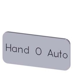 Siemens 3SU1900-0AC81-0DD0 label plate 12.5x27 hand O car