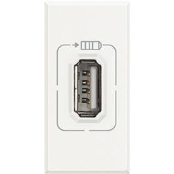 Bticino HD4286C1 USB charging station Axolute USB C 1-module White, (white)