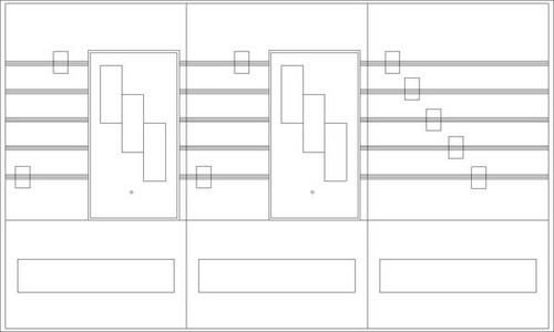ABN 3-f.2xNH00 3-p. busbar panel (PAR364N)