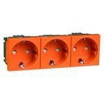 Hochköpper 00403511 D 6213.33 EMS SI 3-way orange socket SCHUKO