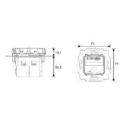 BUSCH-JAEGER 6215/1.1-82 f@h-BWM Future Linear | 1-way | ivory white