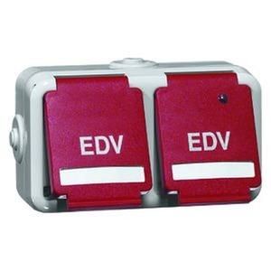 Hochköpper 00814311 D 6632 WAB GLK NA EDV 2-way red socket SCHUKO