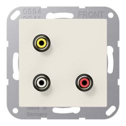 Jung MAA1031 Multimedia connection system Cinch Audio / Composite Video, AS series, white