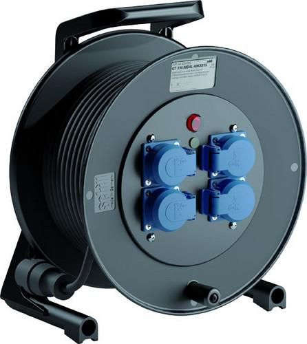 Schill 27044000000 GT 310.MD4L 4-way SCHUKO empty special rubber cable drum