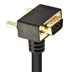 Kindermann 7483000102 HD15 male/male 2.0m VGA cable with 90° angle plug
