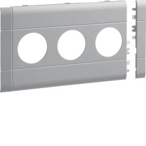 TEHALIT GB12030K7035 modular panel 3-way socket OT 120mm light grey