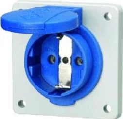 Mennekes 11031F 16A2P+E 230V blue panel socket SCHUKO