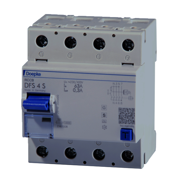 Doepke 09147905 DFS4 063-4/0.50-AS 4-pole 63/0.5A residual current circuit breaker