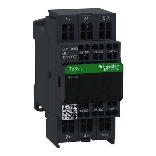 Schneider Electric LC1D093GD 3-pole 9A 125VDC 1S/1OE contactor