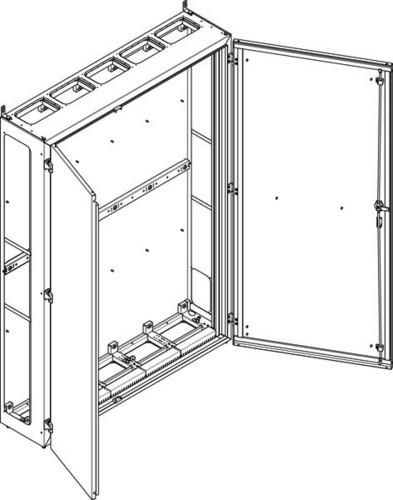 ABN earthed IP55 1340x1890x340mm floor standing housing (NT512EB)
