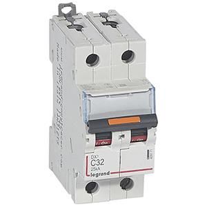 Legrand 409771 Circuit breaker DX3 C32A 2P 25KA 2M