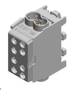 Pollmann 2080141 HLAK35-1/2M2gr grey stackable main line branch terminal