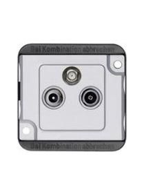 MERTEN 259160 3-way matt silver SAT antenna socket