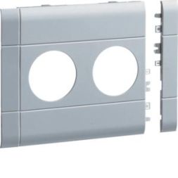 TEHALIT GB12020LAN modular panel 2-way socket BR 120mm aluminum