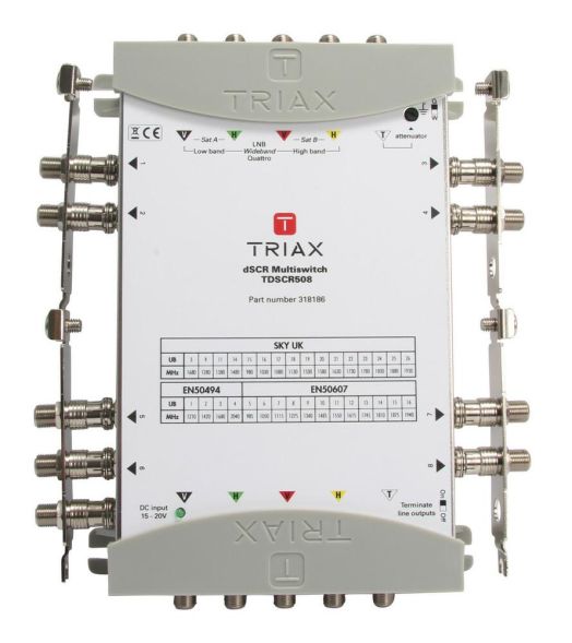 Triax 318186 TdSCR 508 8 outputs multiswitch