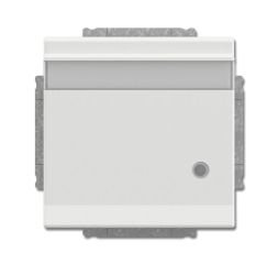 Busch-Jaeger 20 EUKNBL-884 SCHUKO® socket insert, with hinged lid, labelling field and LED control light, studio white matt