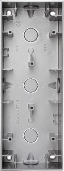 Kopp 374947004 3-way steel-colored surface-mounted housing