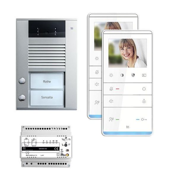 TCS PVE16020-0010 video:pack 2 buttons AVD+IVW5111 AP video intercom set