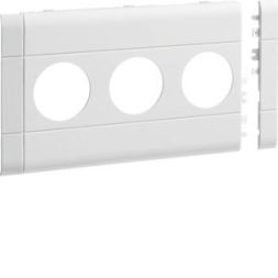 TEHALIT GB12030K9010 modular panel 3-way socket OT 120mm pure white