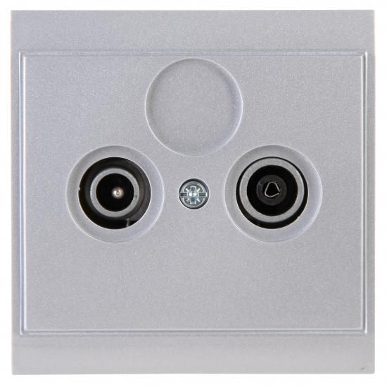 Kopp 113020083 antenna socket TV/RF, silver