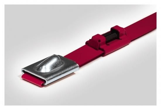 HellermannTyton 156-01566 MBT14HHFRFID stainless steel red 50 pcs cable ties