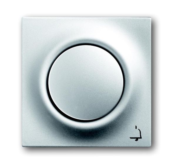 Busch-Jaeger 1789 KI-783 central plate, with operating button and glow lamp aluminum silver