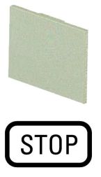 Eaton 110SQ25 insert label, STOP , 038507